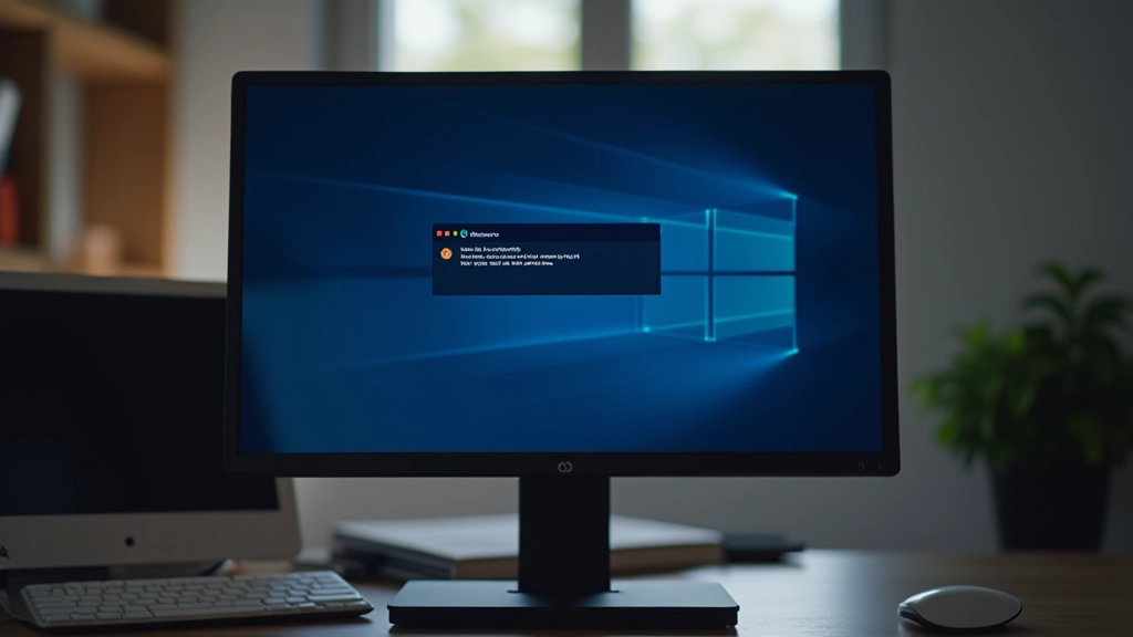 Ecrã de computador com mensagem de erro de ciclo de reinício